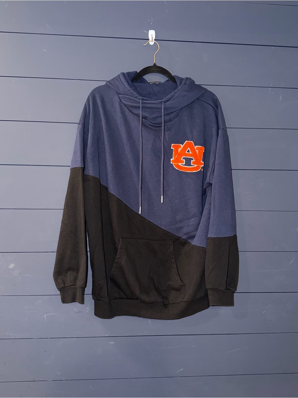 Navy & Black Auburn Hoodie Pullover Hoodie - Women's Sweatshirt